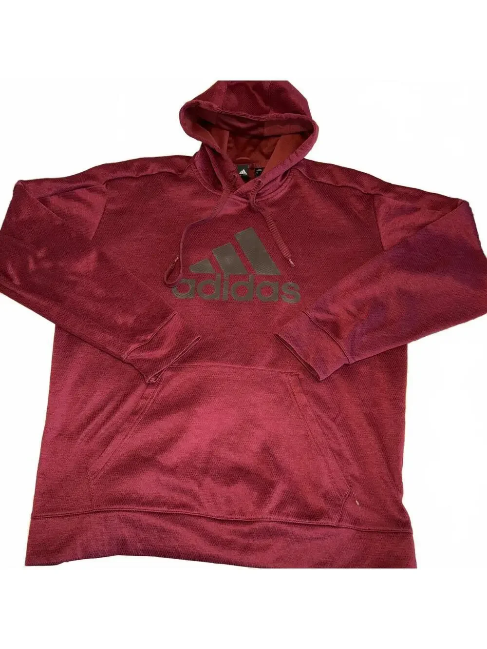 Adidas Men's Burgundy Hooded Sweatshirt Size Large Sport Athletic Adidas Cozy